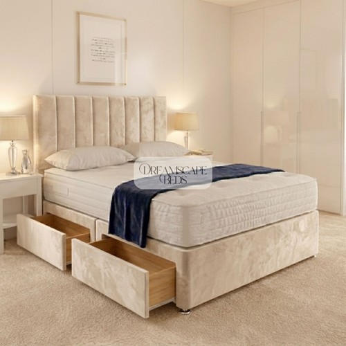 Panel divan bed set with - divan,