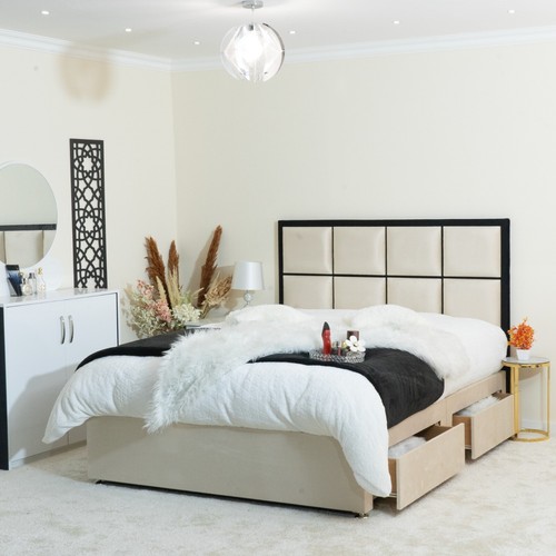 Divan bed set with drawer - set, and