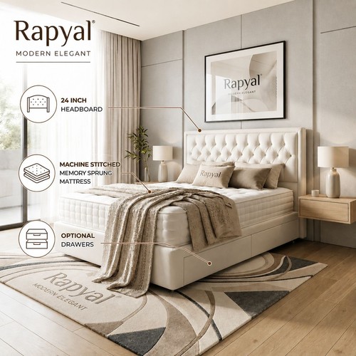 Plush divan bed - divan, with