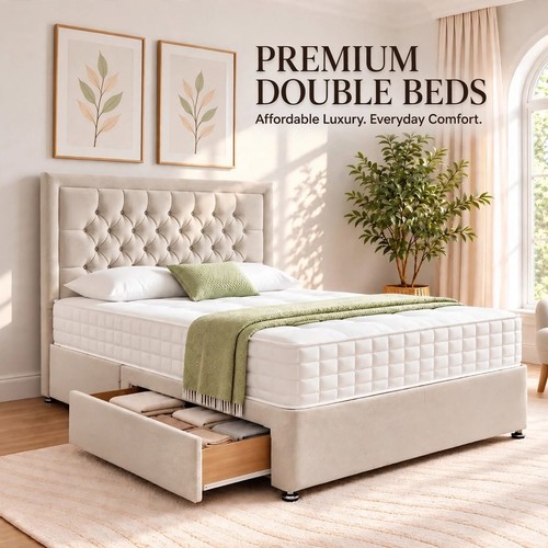 Plush divan 4ft6 double - plush,