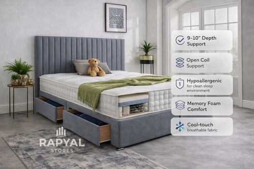 Luxury plush divan bed - plush, set