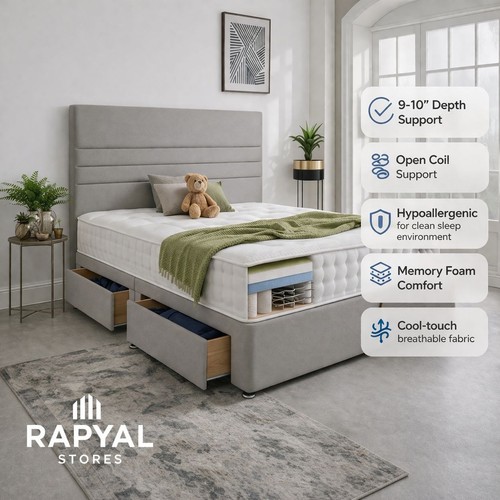 Luxury divan bed set - bed, with