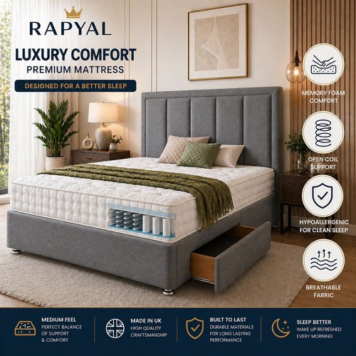 Divan bed with mattress memory - divan,