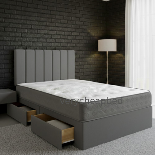 Divan bed with mattress - bed, &