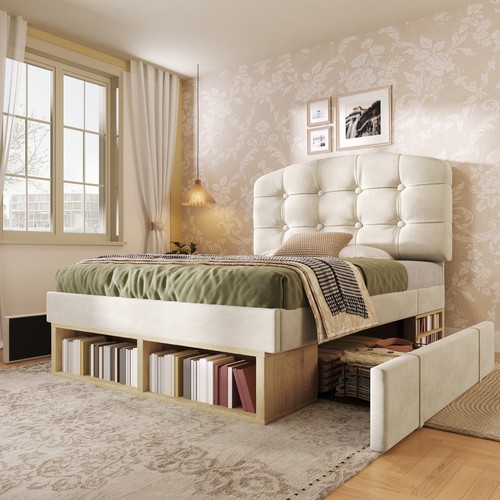 Upholstered bed frame - upholstered,