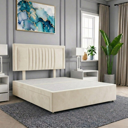 Plush divan bed with - plush,