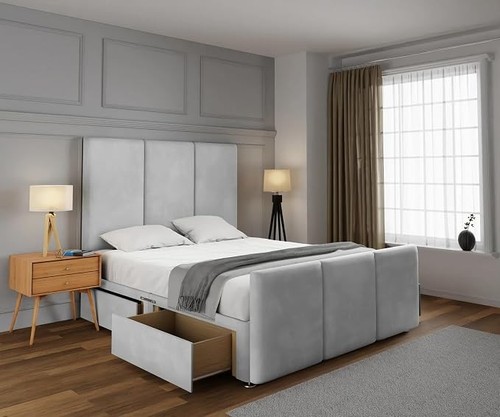 Triple panel divan bed - divan,