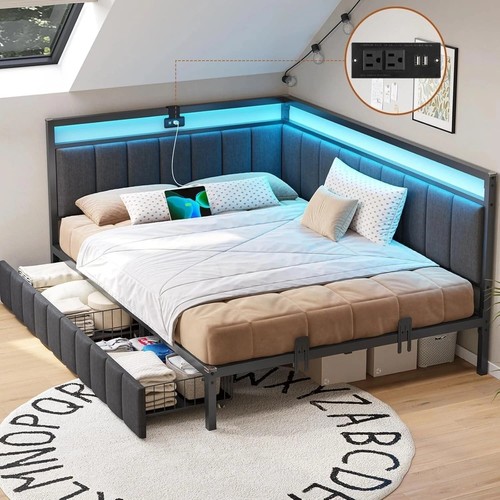 Single bed frame with - single, 2