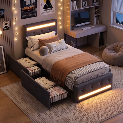 3ft upholstered bed - bed, with