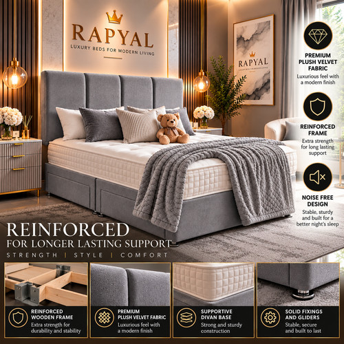 Reinforced divan bed - divan, memory