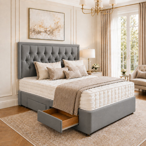 Divan plush bed set - divan,