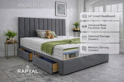 Luxury plush divan bed set - plush,