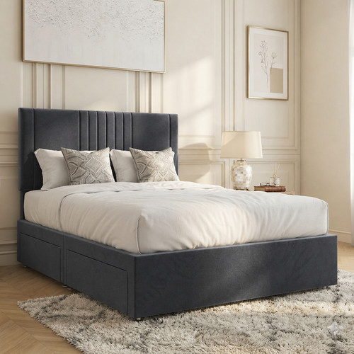 Plush divan base bed - divan,