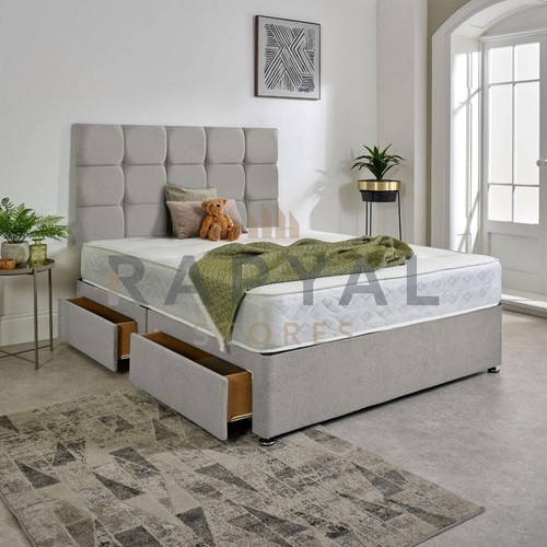 Plush divan bed - bed, set