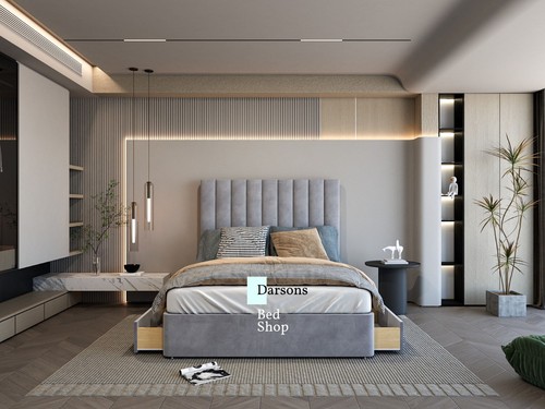 Double divan bed with - divan,