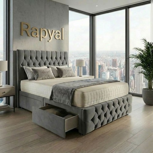 Divan bed set with - bed, orthopaedic
