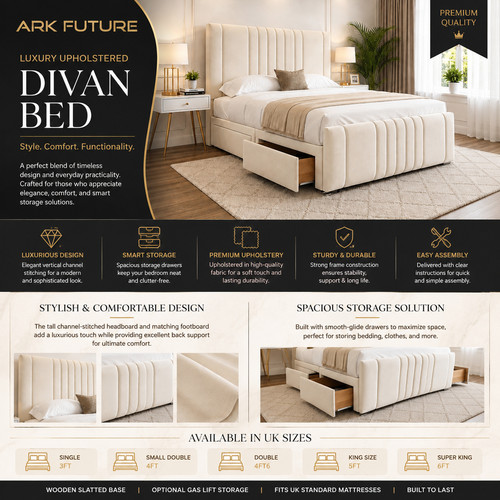 Linestyle divan bed with - linestyle,