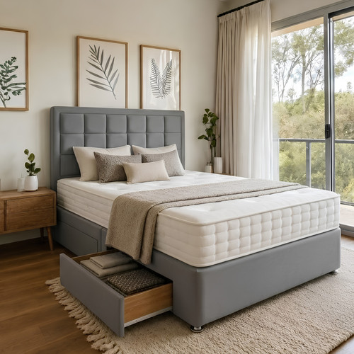 Plush divan bed - divan,