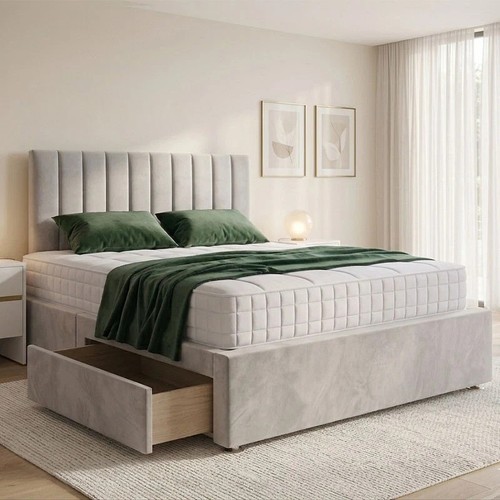 Panel divan bed - panel, plush