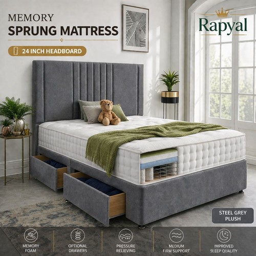 Luxury divan bed set with - bed,
