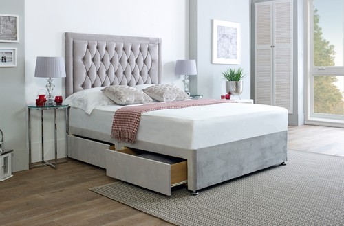 Geneva grey divan bed - geneva,