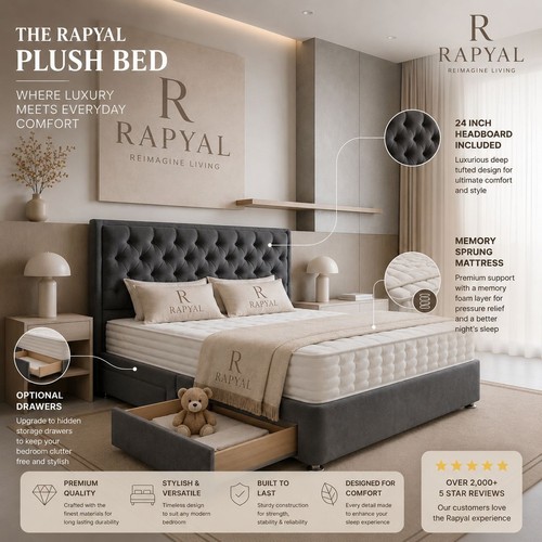 Luxury divan bed set - bed,