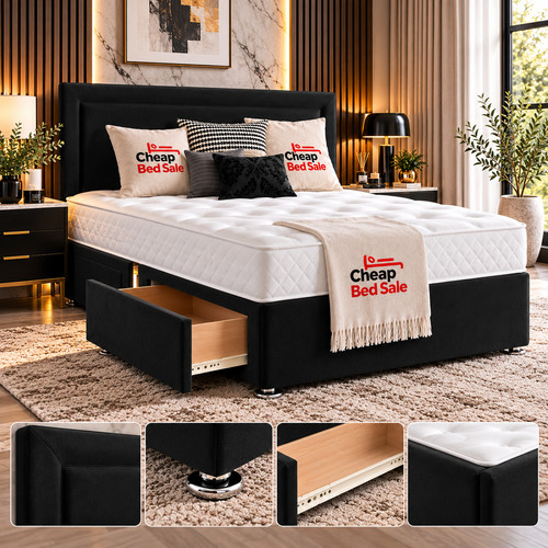 Plush divan bed - divan,