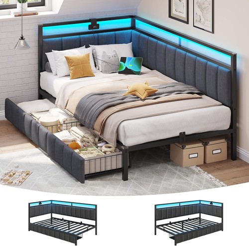 Single bed frame with - bed, 2