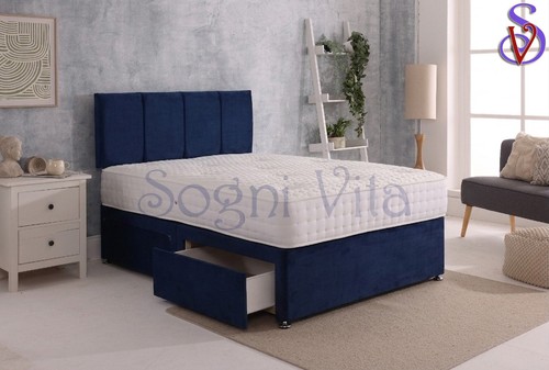 Grey divan bed set - divan, memory